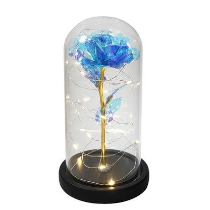 Eternal Galaxy rose in Glass Cover