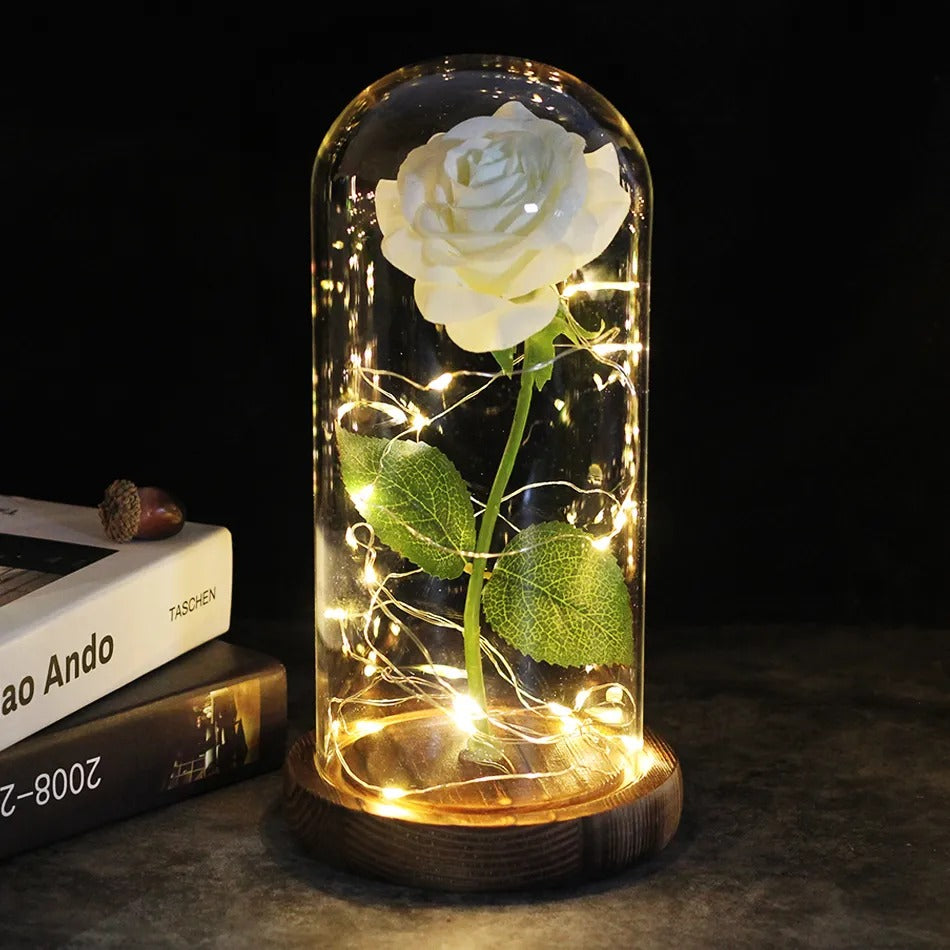 Eternal Galaxy rose in Glass Cover